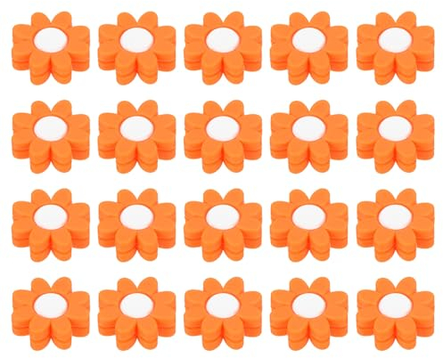 PATIKIL Tennis Schlägerdämpfer, 20 Stück weiche Silikon-Tennis Schläger Vibrationsdämpfer als Tennisgeschenk, Orange