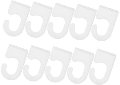 PRETYZOOM 10St Werbehaken rolladen zubehör aufhängehaken Rollos Kunststoffhaken zur Rollenbefestigung Scroll-Haken Haushalt Pole Plakatstange anschließen Startseite Plastik