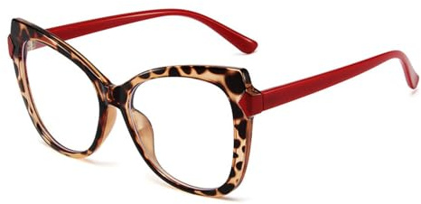 AOOLIA Katzenauge Lesebrille, Modisch Brillengestelle Blaulichtfilter Brille Übergroße Retro Rahmen lesebrillen für Damen, Herren, Unisex