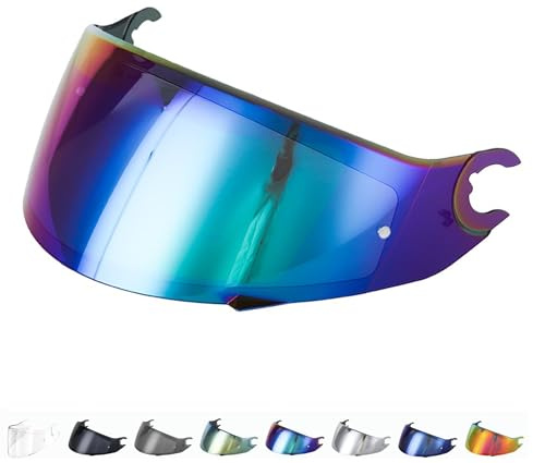 Generico Visière compatible avec Shark Spartan - Skwal - Skwal 2 - D Skwal (NO SPARTAN GT) (Arc-en-ciel)