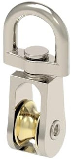 Edelstahl-Hebe-Drehgelenk-Einfachseilrolle 43mm Metallrolle, Zinklegierung, feste Rolle, Kronenblock und Flaschenzug, Mini-Einzelrolle, DIY