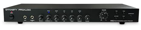 Dynasty ProAudio PX1 Home Audio Stereo Preamplifier with Phono RIAA, Optical & RCA Inputs – Low Noise Hi-Fi Preamp for Turntable, TV & Power Amplifier – Bass/Treble Control, Sub Out