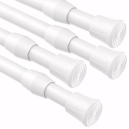 Teleskopstange Zum Klemmen, 4 Stück Verstellbare Klemmstange Ohne Bohren, Spannstange Für Gardinen, Duschvorhang, Kleiderschrank Und Bücherregal, 30-50cm Länge Aus Robustem Metall