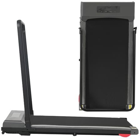 MAXSTRENGTH Folding Treadmill for Home Use | Quiet Electric Running Machine with Handrail & Remote Control | Ideal for Daily Walking, Jogging & Cardio (Black, 120 x 50 cm)