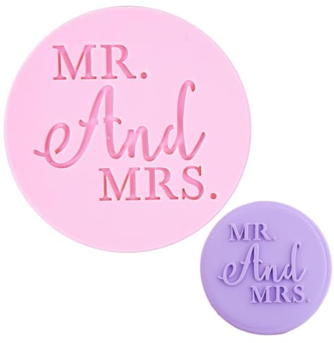 Wedding Cookie Stamp, Acrylic 3D Fondant Embosser