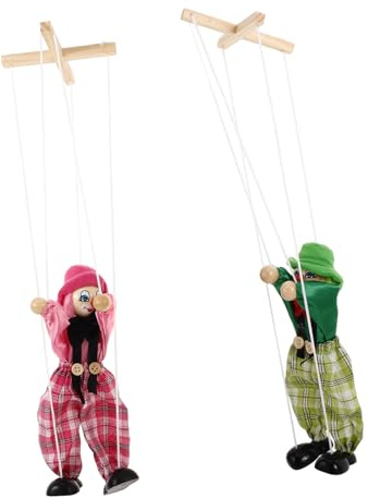 Abaodam 2stücke Holz Piraten Marionette Puppet String Für Puppentheater Handpuppen Erwachsene Junge Mädchen Interaktives Puppenspielspielzeug Marionettenpuppe Puppe Fadenpuppe