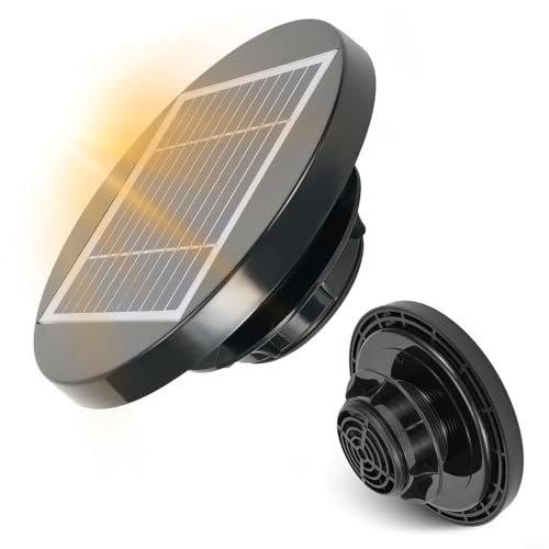 Solar Ventilator, 5V 2W Solarbetriebene Deckenlüftung für Wohnmobile, 200 mm Durchmesser Solar-Abluftventilator Solarbetriebener Dachventilator für Wohnmobil, Marine, Schuppen, Anhänger