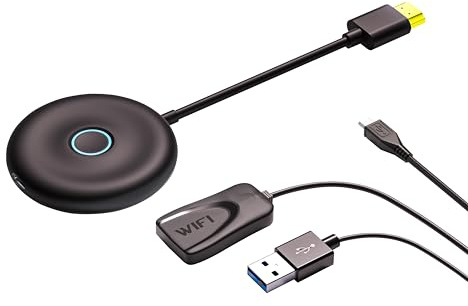 4K Wireless Display Adapter, for iOS/MacOS/Android Mirroring/Casting Screen to TV/Projector/Monitor,Used for Speech/Meeting/Home Theater,2.4GHz and 5GHz Dual Band WiFi