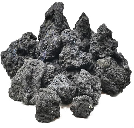 KINGRUI Natural Volcanic Lava Rock Decorative Stones for Miniature & Fairy Gardens,Aquascaping Aquariums,Fire Pit Use & Succulent Planters-1kg(3-7cm)