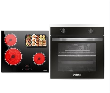 Electric Hobs 4 burners and White Oven