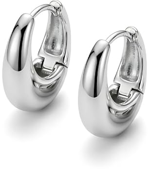 Örhängen silver 925 kreoler för kvinnor droppar örhängen chunky hängande örhängen smycken för dig örhängen flickor present mors dag alla hjärtans dag jul