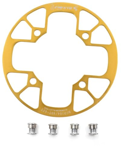 UPANBIKE Montain Bike Chainring Guard 104 BCD aleación de aluminio cadena anillo protector cubierta para 32 ~ 34T 36 ~ 38T 40 ~ 42T Chainring piñones (dorado, 32T ~ 34T)