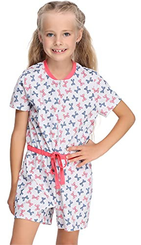 Merry Style Mädchen Overall Short Schlafstrampler Strampelanzug MS10-267(Melange/Bögen, 110-116)