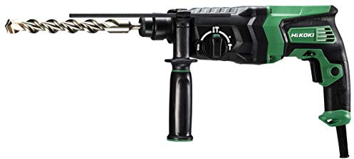 HiKOKI Bohr- und Meißelhammer SDS-Plus - 830 W - 2,9 J Schlagenergie, 26 mm Bohrdurchmesser - 3 Modi: Bohren, Hammerbohren, Meißeln - Inkl. Tiefenanschlag, Seitengriff und praktischem Transportkoffer