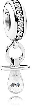 FGT Baby Pacifiers Dangle Charm fits Pandora Moments Bracelets Sterling Silver Comforter Mum Women Family Birthday Mothers Day
