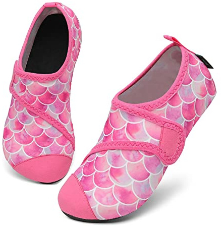 SAGUARO Calcetines Piscina Niña Surf Aqua Escarpines Niño Secado Rápido Antideslizante Zapatillas Deportivas Acuáticas Rojo 34/35 EU