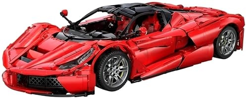 CADA C61505W Technik Auto, 1:8 Groß Auto Modellbausatz, 4739 Teile MOC Klemmbausteine Rennauto Set, Automodell Sammlerstück Geschenk für Autofans, Keine Originalverpackung