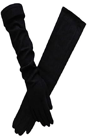 keusyoi Damenhandschuhe Winter Touchscreen SMS Lange Handschuhe Schwarz Grau Wildlederhandschuhe Damenhandschuhe Für Kaltes Wetter