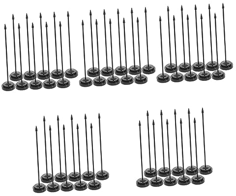 Toddmomy 60 STK Fahnenständer für den Schreibtisch Auto Flag Halterung Fahnenmasthalter Flagge Fahnenmasten aus Kunststoff Fahnenmast für Auto mit Basis Fahnenstange Wagen