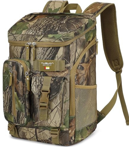 TUGUAN Cooler Backpack 36 Cans Cmao Insulated Leak Proof Lightweight Lunch Backpack for men Work Portable Travel Thermal Bag Compartment Camping Hiking Beach Pincnic Tactical Cooler Backpack for Women