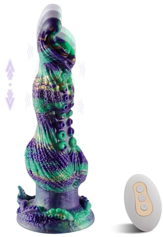 Consolador Vibrador Monstruo Empujador Juguetes Sexuales, Tentáculo Dildo Fantasía Nudo de Perro Pene Estimulador Punto G,Gran Plug Anal de Silicona Masajeador de Próstata para Mujeres Hombres