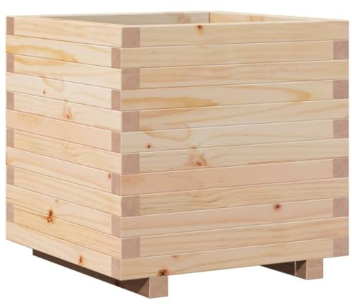 vidaXL Fioriera da Giardino 50x50x49,5 cm in Legno Massello di Pino, fioriera, fioriera da Patio, fioriera per Erbe, fioriera da Esterno, fioriera