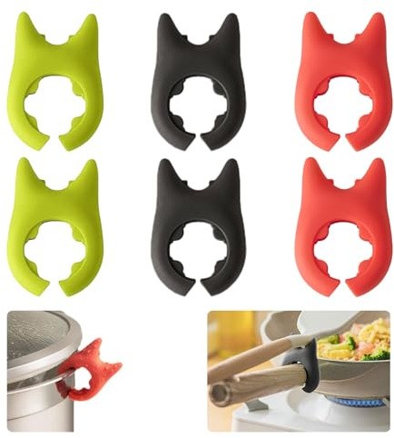 svpfuo 6 Stück Kochlöffelhalter, Kochlöffelablage, Kochlöffel Halter Silikon, es Wird Verwendet, um Einen Spatel zu Platzieren und ein Kochen und Verschütten Beim Köcheln zu Verhindern