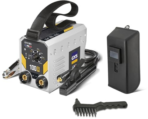 GYS, GYSMI 100A, Poste à Souder à l'Électrode Enrobée 100A Monophasé 230V (MMA), Arc Force, Antisticking, Hot Start, Avec Masque à Main, Porte-électrode, Câble de Masse, Marteau/Brosse