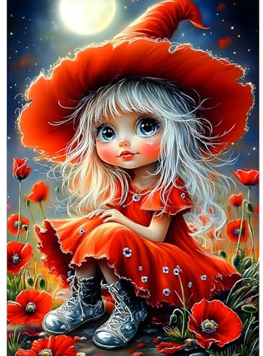 MXJSUA 5D Hada De Las Flores Diamond Painting, Diamond Painting Kit Completo, Manualidades Adultos DIY Cristal Pintura De Diamante Para, Painting Para Decoración De Pared Del Hogar 30x40cm