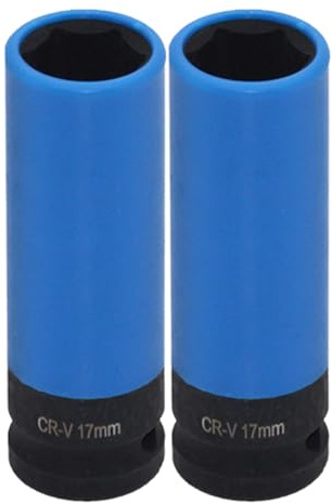 CHAKAE Chiave a bussola per rimozione dadi ruota da 17 mm, 2 pezzi, per garage e auto, strumento di riparazione antifurto