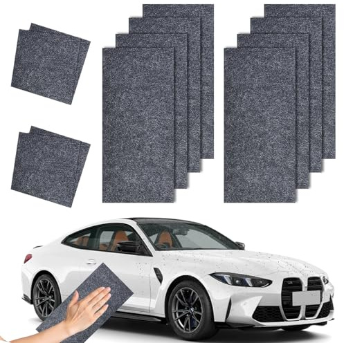 12 Stück Nano Kratzerentferner Tuch Auto Lackreparatur für Auto Entfernt | Nano Sparkle Tuch Nanosparkle Autokratzer Entfer Leichte Kratzer Wasserflecken Wiederverwendbar
