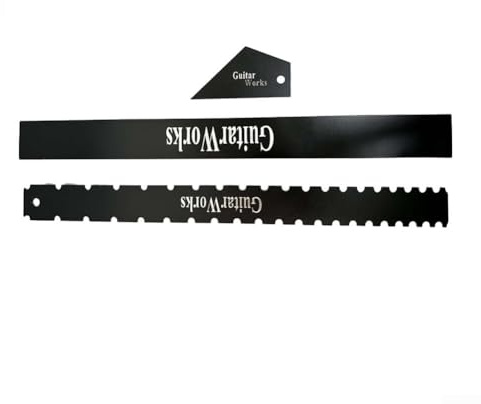 3-teiliges Gitarrenbauer-Werkzeug-Set für Gitarrenhals, gerader Rand, Nivellierbalken, Edelstahl-Lineal-Set mit Dual-Skala-Design