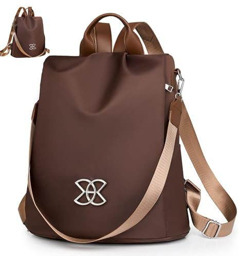 Borsa zaino per laptop - Borsa a tracolla casual antifurto da donna, zaino in tessuto Oxford impermeabile | Bors da viaggio di grande capacità per famiglie, donne, ragazze, adolescenti, college, pend