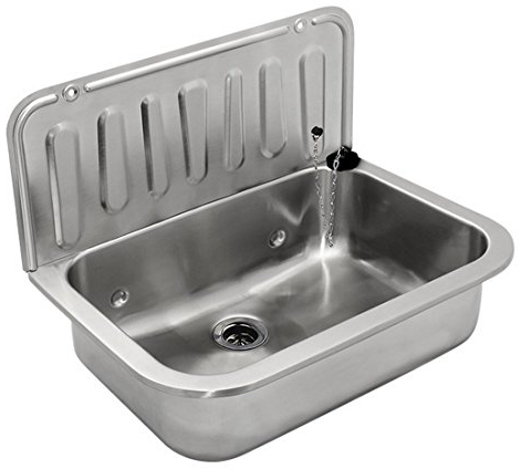 Unbekannt Edelstahl Ausgussbecken 495 x 325 mm, stabile Ausführung, 1mm, Ausgußbecken edelstahl