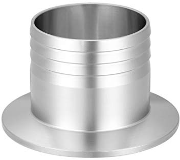 sourcing map 304 Edelstahl KF50 Flansch auf 50mm Gummischlauch Widerhaken Adapter für Vakuum