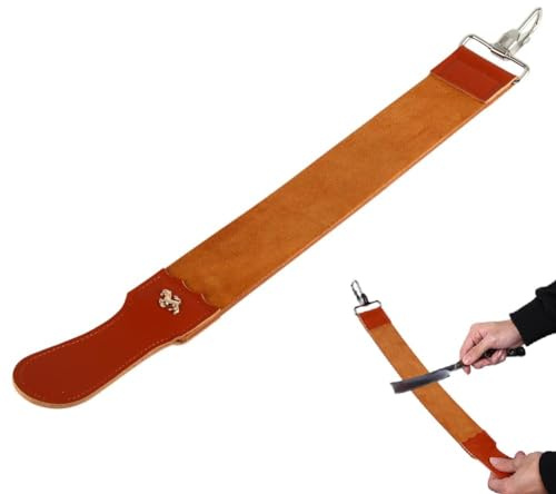 Streichriemen Lederriemen Echt, Abziehriemen aus echtem Leder, Echtes Leder Streichriemen Barber Rasiermesser Klappmesser Rasur Schärfer Gürtel Geeignet für Rasiermesser