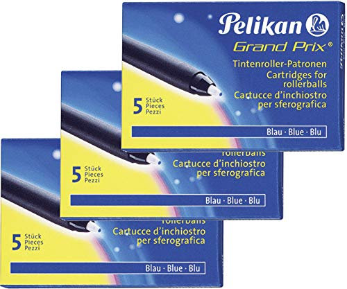 Pelikan Patronen für Tintenroller, blau, 15 Stück