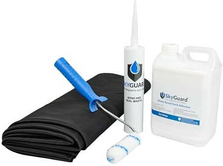 SkyGuard Shed Roof Kit - EPDM Rubber Roofing Kit for Sheds & Outbuildings - Longer Lasting Alternative to Roofing Felt for Sheds (4.2m x 3m)