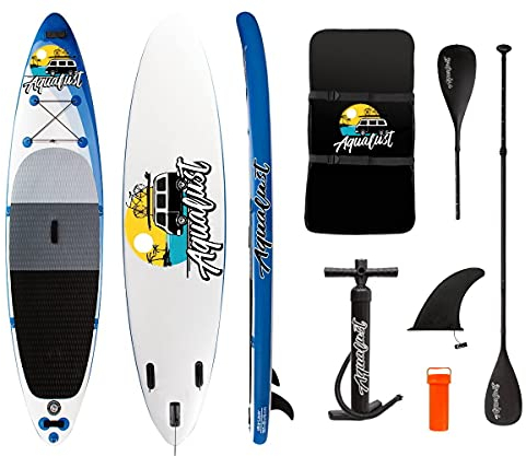 AQUALUST 12'0 SUP Board Stand Up Paddle Surf-Board aufblasbar Kajakpaddel 365x81cm