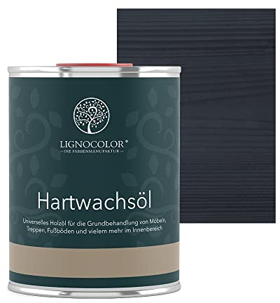 Lignocolor Hartwachsöl (1 L, Anthrazit Grau) Holzöl für den Innenbereich