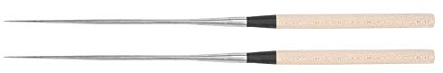 Palillos de Sushi Japoneses, Mango de Madera de Acero Inoxidable, Palillos de Punta Especial, Palillos de Cocina que Pueden Quitar las Espinas de Pescado, Adecuados para Restaurantes, Hogares,(L)