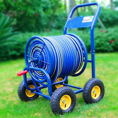 Gartenschlauch-Aufroller,roßerartenschlauchaufrollerürenußenbereichitädern,eim-Autowasch-Reinigungsschlauch-Aufbewahrungsregal,ewässerungswagen+40ohr,lau,5m