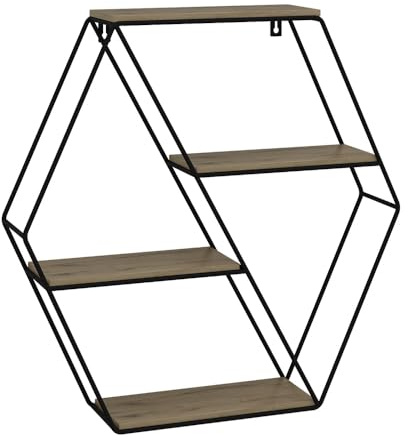 Vicco Wandregal Fyrk, Eiche, 51 x 52 cm Eckform
