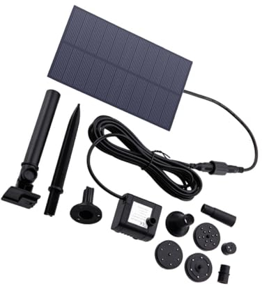 Yardwe Solar-Powered Fountain Pump Solar Water Feature Fountain Decor Easy to Use No Cable Required