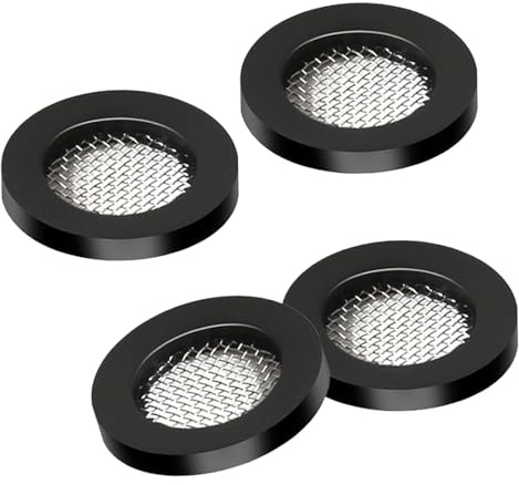 Nuodan 4 Pack Shower Head Filter Gasket, 3/4 Rubber Washer for 1/2 Fixed Shower Head/Handheld Shower Hose Connector, Creates A Seal to Prevent Leakage