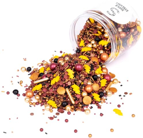 Super Streusel ZauberSchule - Streusel Magie Zauberer, Tortendeko (90g) | Zauberer Streuseldeko für Magie Mottoparty, Zaubertrank Kuchendeko für Muffins, Cupcakes & Kindergeburtstag