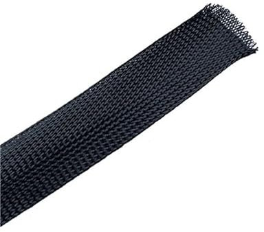 JWOO 10M Black Insulated Braid Sleeving, Tight PET Wire Cable Gland Protection Cable Sleeve Flame-Retardant Nylon Tube(20mm)