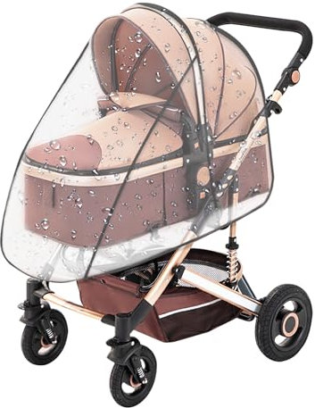 Universeller Regenschutz Kinderwagen, Transparenter Regenschutz für Kinderwagen Wasserdichter Regenschutz für Kinderwagen Gute Luftzirkulation Schadstofffrei Schutz vor Wind Staub Schnee