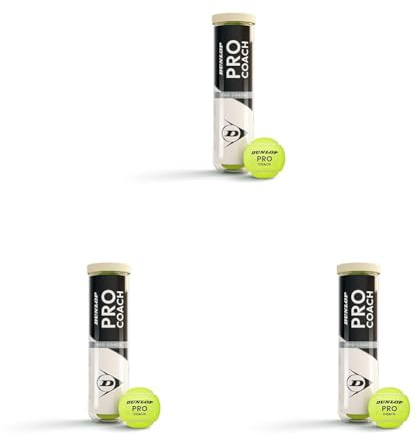 Dunlop Tennisball Pro Coach - für Coaching und Trainingseinheiten (4 Bälle)