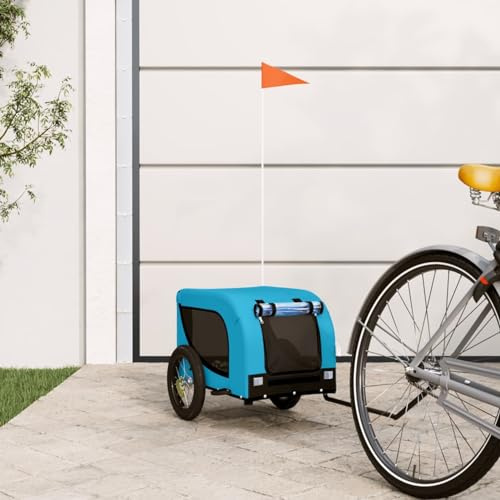 Gecheer Fahrradanhänger Hunde Schwarz Oxford-Gewebe und Eisen Lastenanhänger Fahrrad Transportanhänger/ 93995